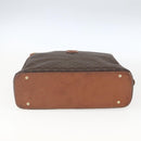 CELINE Macadam Canvas Hand Bag PVC Leather Brown Gold Auth ki6413-5
