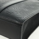 LOUIS VUITTON Taurillon Clemence Sac Plat Cloth Black M21884 Auth ki6418SAM-15