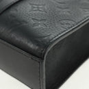 LOUIS VUITTON Taurillon Clemence Sac Plat Cloth Black M21884 Auth ki6418SAM-17