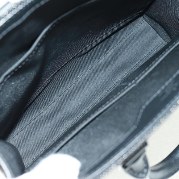 LOUIS VUITTON Taurillon Clemence Sac Plat Cloth Black M21884 Auth ki6418A