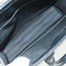 LOUIS VUITTON Taurillon Clemence Sac Plat Cloth Black M21884 Auth ki6418SAM-12