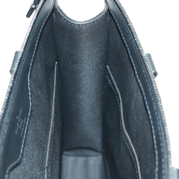 LOUIS VUITTON Taurillon Clemence Sac Plat Cloth Black M21884 Auth ki6418SAM