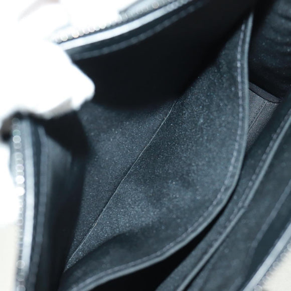 LOUIS VUITTON Taurillon Clemence Sac Plat Cloth Black M21884 Auth ki6418SAM