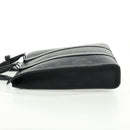 LOUIS VUITTON Taurillon Clemence Sac Plat Cloth Black M21884 Auth ki6418SAM-3