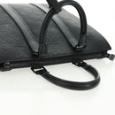 LOUIS VUITTON Taurillon Clemence Sac Plat Cloth Black M21884 Auth ki6418SAM-6