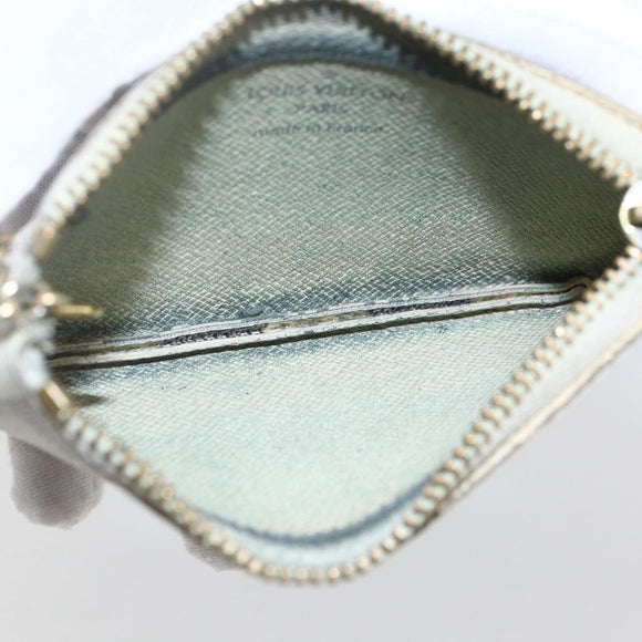 LOUIS VUITTON Damier Azur Pochette Cles Coin Purse N62659 LV Auth ki6422