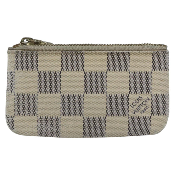 LOUIS VUITTON Damier Azur Pochette Cles Coin Purse N62659 LV Auth ki6422