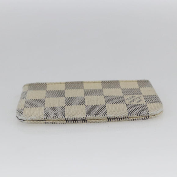 LOUIS VUITTON Damier Azur Pochette Cles Coin Purse N62659 LV Auth ki6422