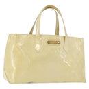 LOUIS VUITTON Monogram Vernis Wilshire PM Hand Bag Broncorail M91452 Auth ki6423-1