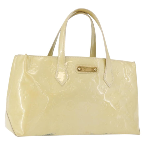 LOUIS VUITTON Monogram Vernis Wilshire PM Hand Bag Broncorail M91452 Auth ki6423