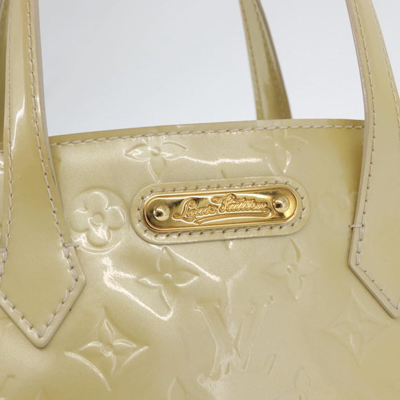 LOUIS VUITTON Monogram Vernis Wilshire PM Hand Bag Broncorail M91452 Auth ki6423