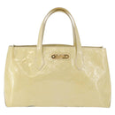 LOUIS VUITTON Monogram Vernis Wilshire PM Hand Bag Broncorail M91452 Auth ki6423-2