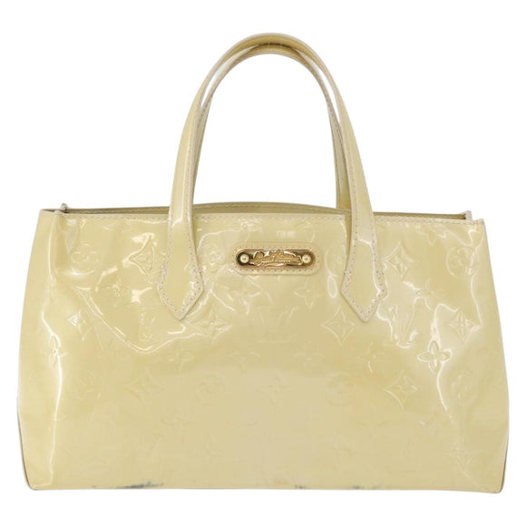 LOUIS VUITTON Monogram Vernis Wilshire PM Hand Bag Broncorail M91452 Auth ki6423