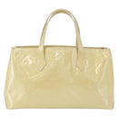 LOUIS VUITTON Monogram Vernis Wilshire PM Hand Bag Broncorail M91452 Auth ki6423-3