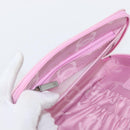 CHANEL Cambon Line Pouch Leather Pink Silver CC Auth ki6427M-21