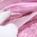 CHANEL Cambon Line Pouch Leather Pink Silver CC Auth ki6427M-22