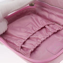 CHANEL Cambon Line Pouch Leather Pink Silver CC Auth ki6427M-24