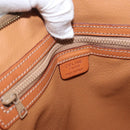CELINE Macadam Canvas Hand Bag PVC Leather 2way Brown Gold Auth ki6435-19