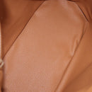 CELINE Macadam Canvas Hand Bag PVC Leather 2way Brown Gold Auth ki6435-11