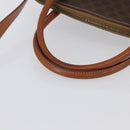 CELINE Macadam Canvas Hand Bag PVC Leather 2way Brown Gold Auth ki6435-7