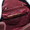 CARTIER Must Line Shoulder Bag Leather Bordeaux Gold Auth ki6436-18