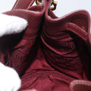 CARTIER Must Line Shoulder Bag Leather Bordeaux Gold Auth ki6436-19