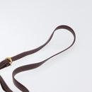 CARTIER Must Line Shoulder Bag Leather Bordeaux Gold Auth ki6436-14