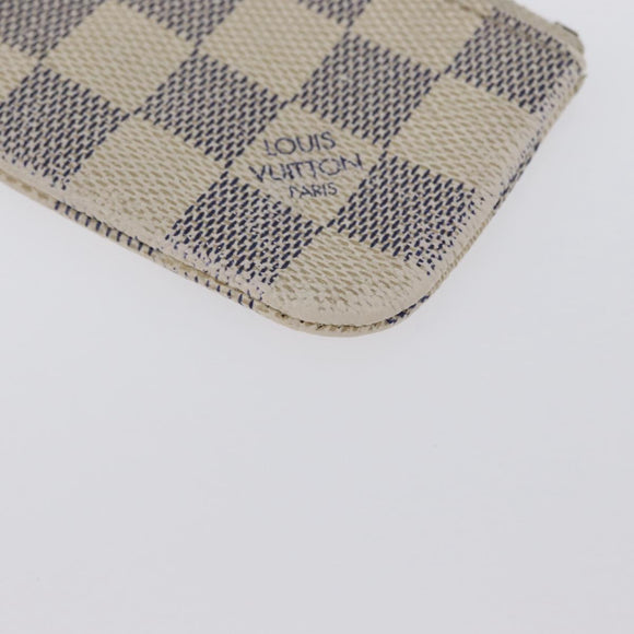LOUIS VUITTON Damier Azur Pochette Cles Coin Purse N62659 LV Auth ki6438