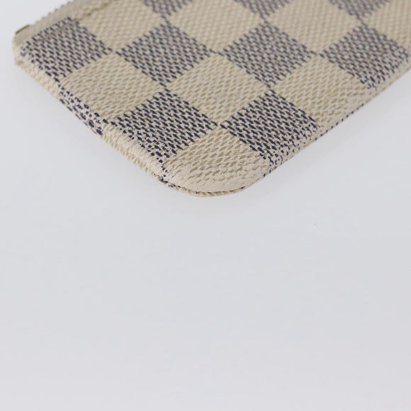 LOUIS VUITTON Damier Azur Pochette Cles Coin Purse N62659 LV Auth ki6438