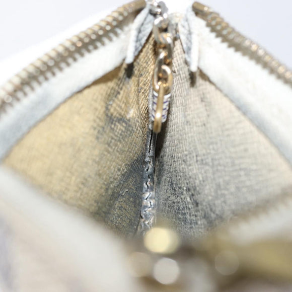 LOUIS VUITTON Damier Azur Pochette Cles Coin Purse N62659 LV Auth ki6438