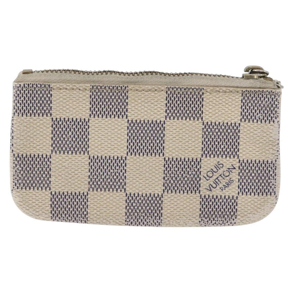 LOUIS VUITTON Damier Azur Pochette Cles Coin Purse N62659 LV Auth ki6438