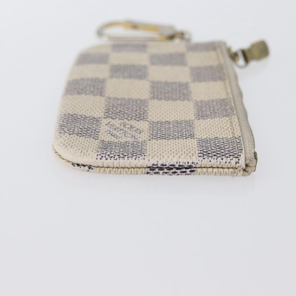 LOUIS VUITTON Damier Azur Pochette Cles Coin Purse N62659 LV Auth ki6438
