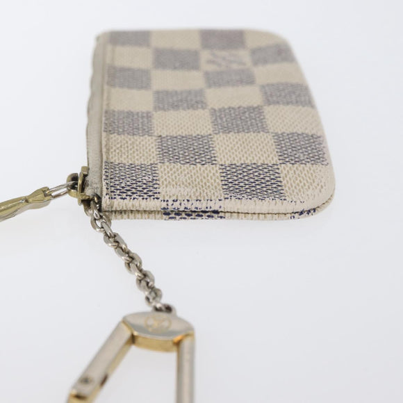 LOUIS VUITTON Damier Azur Pochette Cles Coin Purse N62659 LV Auth ki6438