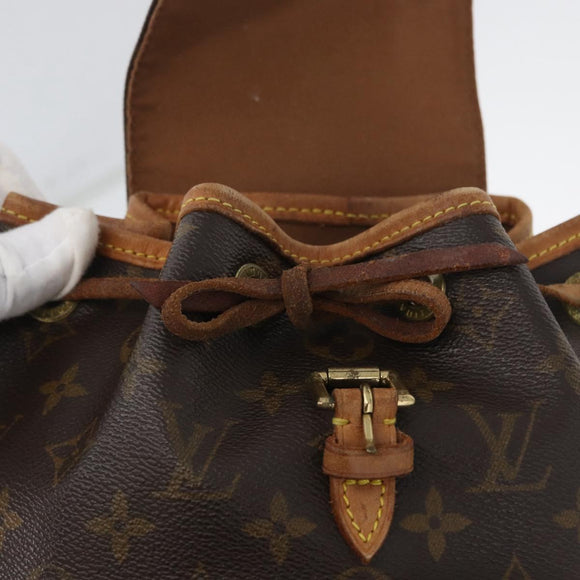 LOUIS VUITTON Monogram Montsouris PM Rugzak M51137 LV Auth ki6440