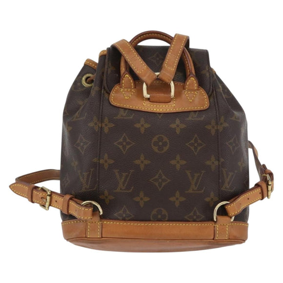 LOUIS VUITTON Monogram Montsouris PM Rugzak M51137 LV Auth ki6440