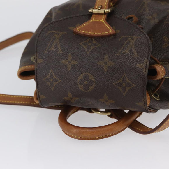 LOUIS VUITTON Monogram Montsouris PM Rugzak M51137 LV Auth ki6440