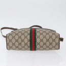 GUCCI GG Supreme Web Sherry Line Shoulder Bag PVC Beige 904 02 005 Auth ki6442-10