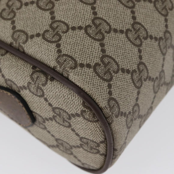 GUCCI GG Supreme Web Sherry Line Shoulder Bag PVC Beige 904 02 005 Auth ki6442