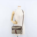 GUCCI GG Supreme Web Sherry Line Shoulder Bag PVC Beige 904 02 005 Auth ki6442-25