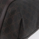 GUCCI GG Supreme Tote Bag PVC Goud Donkerbruin 309613 Auth ki6444-14