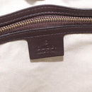 GUCCI GG Supreme Tote Bag PVC Gold Dark Brown 309613 Auth ki6444-17