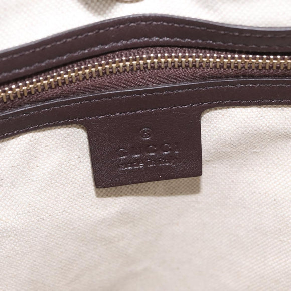 GUCCI GG Supreme Tote Bag PVC Goud Donkerbruin 309613 Auth ki6444