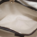 GUCCI GG Supreme Tote Bag PVC Gold Dark Brown 309613 Auth ki6444-21