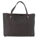GUCCI GG Supreme Tote Bag PVC Goud Donkerbruin 309613 Auth ki6444-2