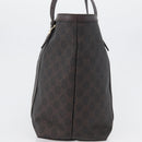 GUCCI GG Supreme Tote Bag PVC Goud Donkerbruin 309613 Auth ki6444-3
