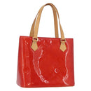 LOUIS VUITTON Monogram Vernis Houston Handtasche Rot M91092 LV Auth ki6445-1