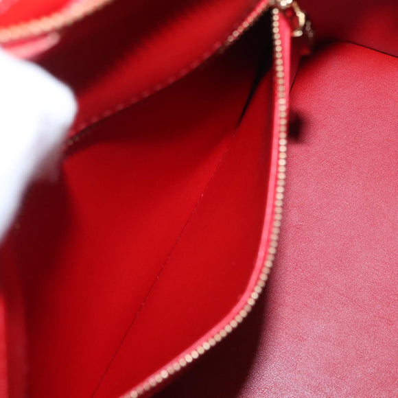 LOUIS VUITTON Monogram Vernis Houston Handtasche Rot M91092 LV Auth ki6445