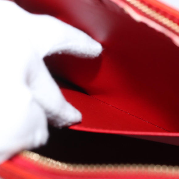 LOUIS VUITTON Monogram Vernis Houston Handtasche Rot M91092 LV Auth ki6445