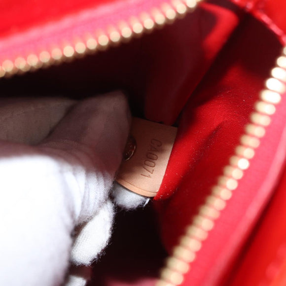 LOUIS VUITTON Monogram Vernis Houston Handtasche Rot M91092 LV Auth ki6445