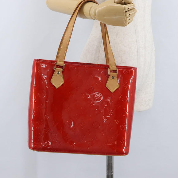 LOUIS VUITTON Monogram Vernis Houston Handtasche Rot M91092 LV Auth ki6445